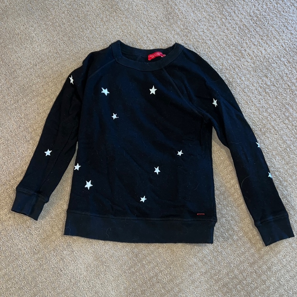 n:PHILANTHROPY distressed star sweater. Size small.